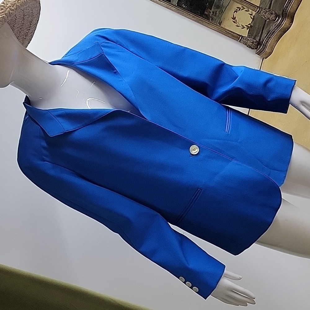 Vintage Roth-Le Cover Sport Royal Blue Lined Blazer Size 12